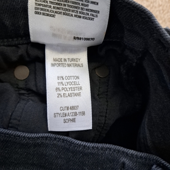 AGOLDE Jeans Women's 25 Black Wash Denim Sophie Skinny Ankle - Picture 6 of 12